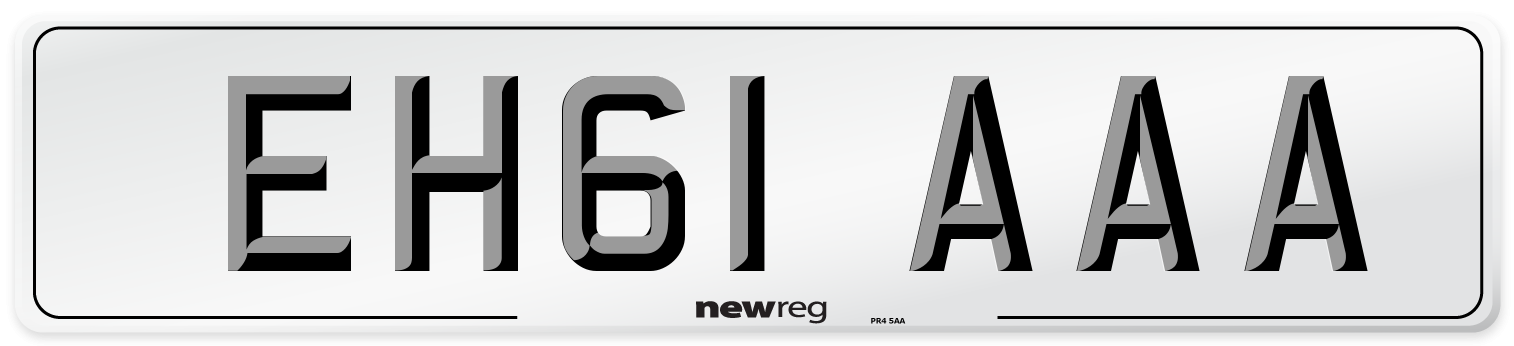 EH61 AAA Number Plate from New Reg